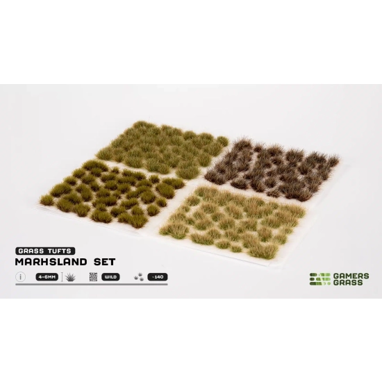 Gamers Grass: Set Marshland (Wild) - Zestaw traw Bagna (Wild) • 144 kępki 4–6mm
